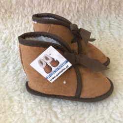 Pantufas de Bebé com Cordões Camel