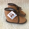 Pantufas de Bebé com Cordões Camel
